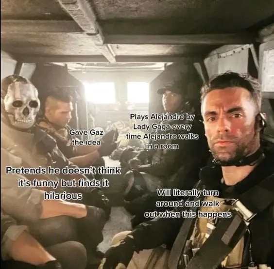 Price, Ghost, Soap, Gaz, Alejandro, Graves, König  Avatar
