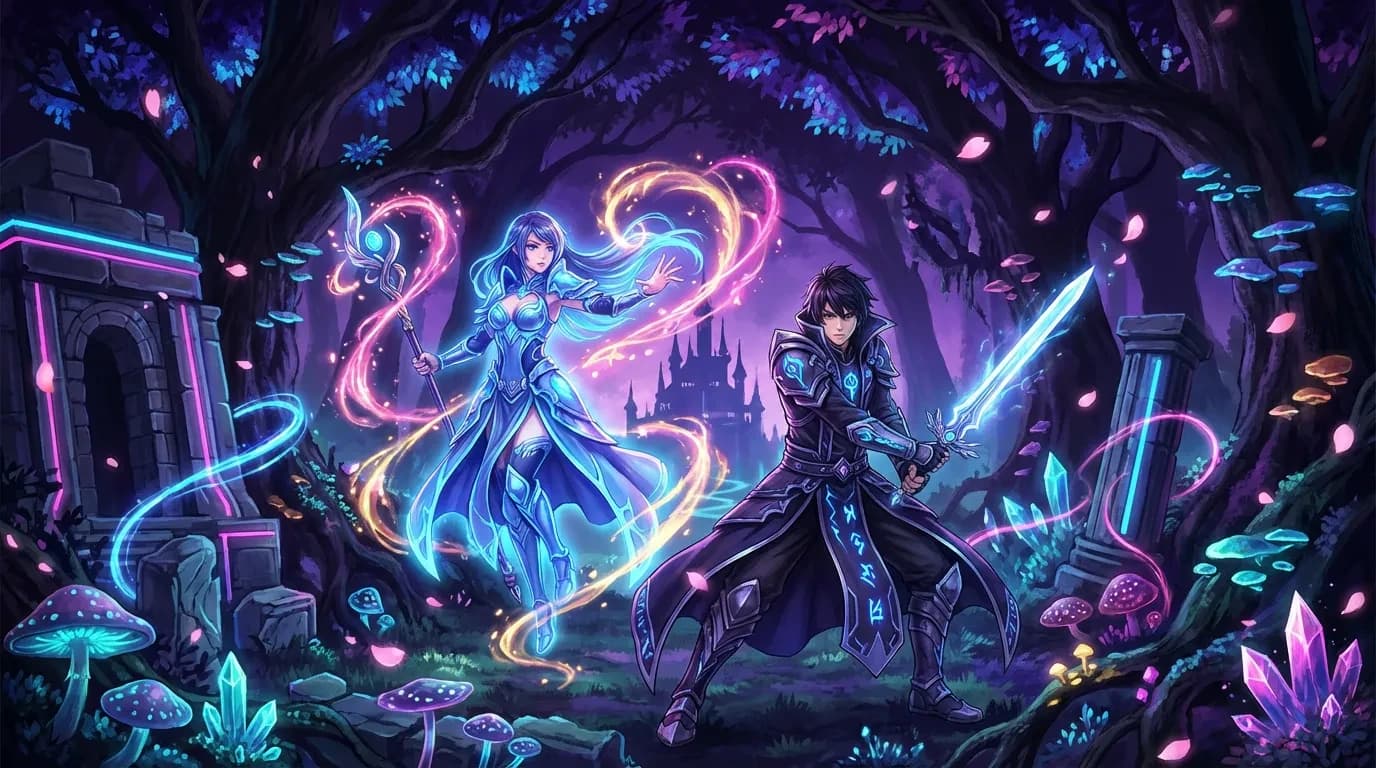 Immersive AI hentai roleplay conversation with anime-style characters on Girlfriendly AI