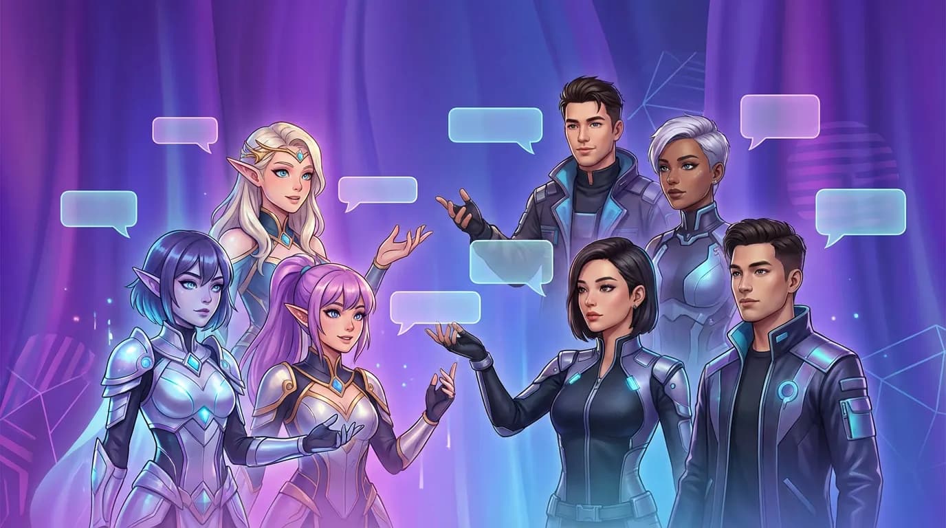 Advanced AI character interacting on Girlfriendly AI