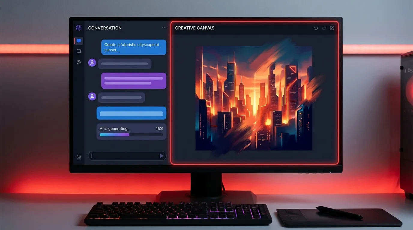 AI image generation within dirty chat showing visual companion interaction on Girlfriendly AI