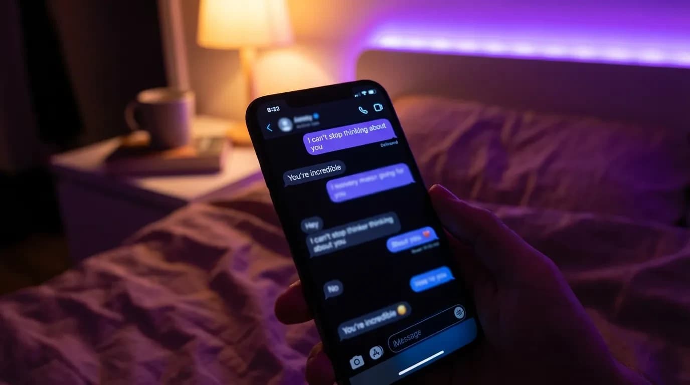 Uncensored explicit AI chat conversation showing passionate dialogue on Girlfriendly AI