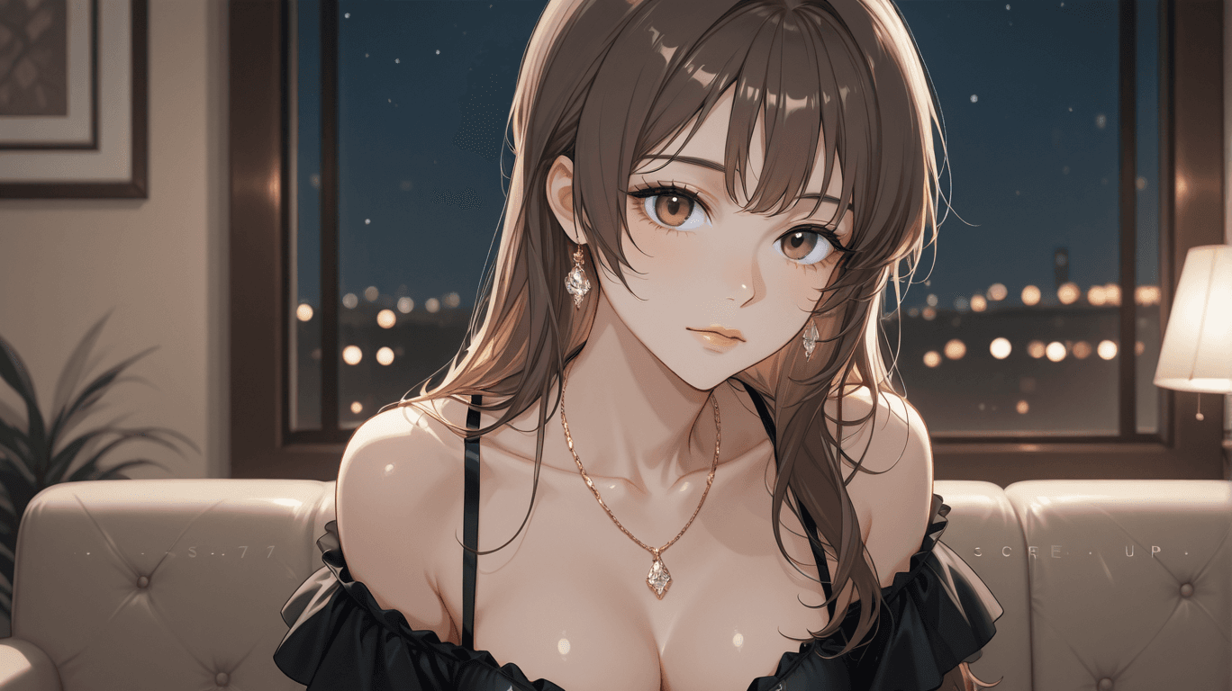 Sophisticated MILF AI chat interface showing mature virtual companion