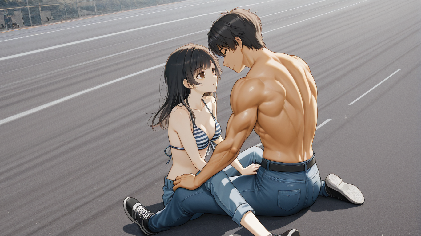 Close-up of intense erotic AI roleplay chat interface
